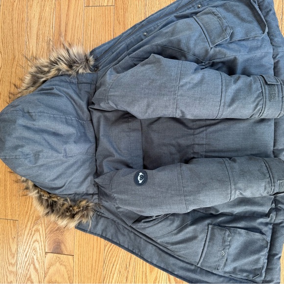 Appaman Charcoal Jacket with Faux Fur Hood - Picture 8 of 11